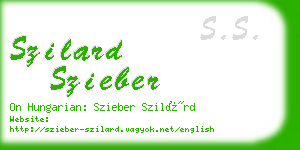 szilard szieber business card